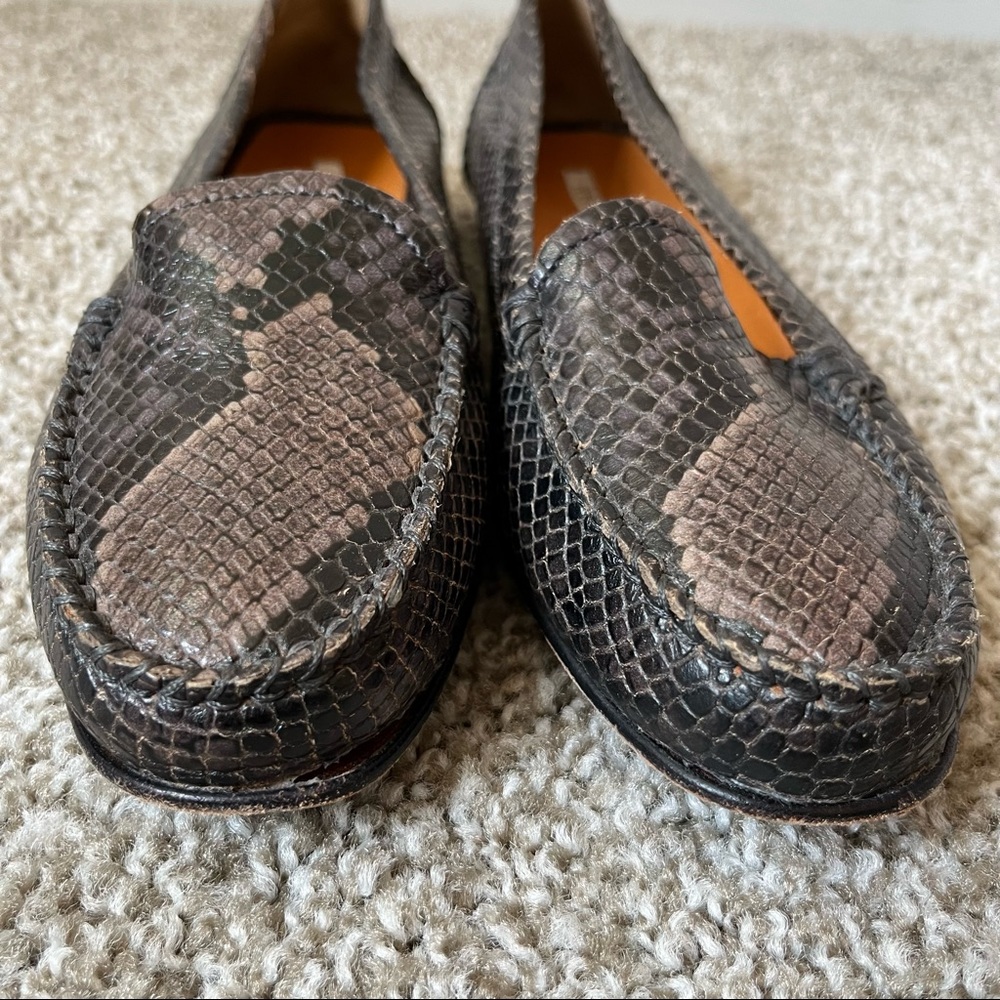 Geox Snake Croc Flats Brown 38.5 - Picture 4 of 11